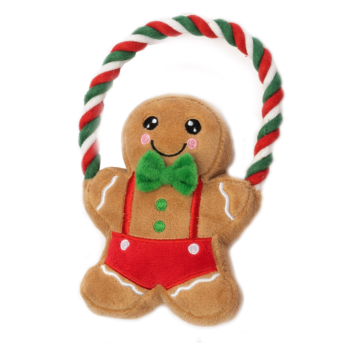 Toy - Silverpaw Canine Holiday Gingerman Rope SM