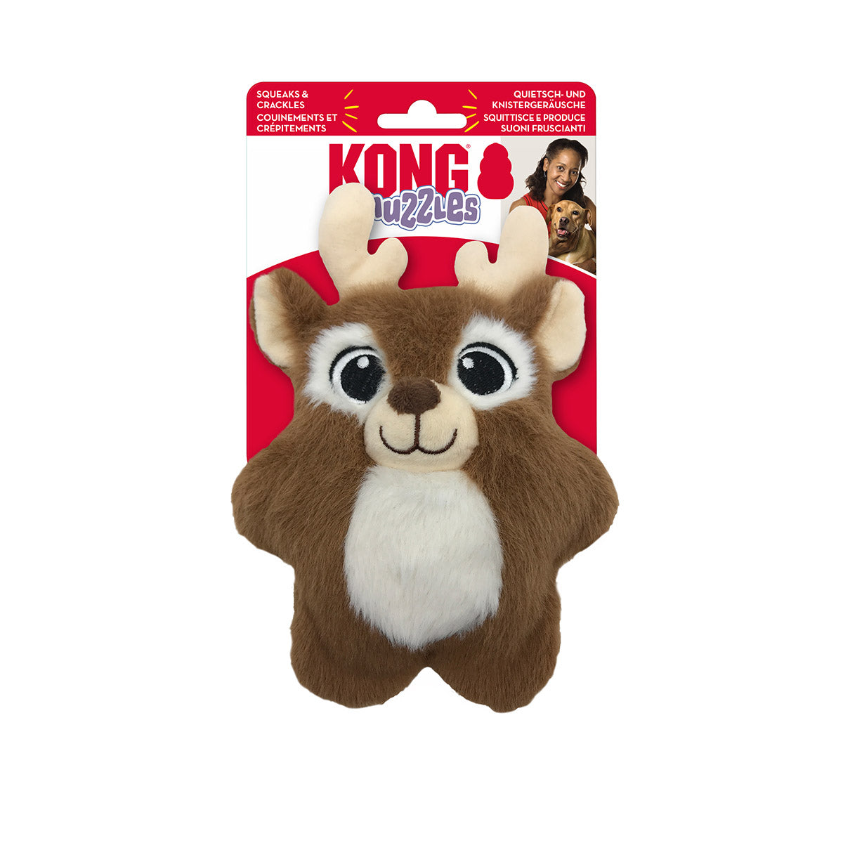 Toy - Kong Canine Holiday Snuzzle Reindeer SM