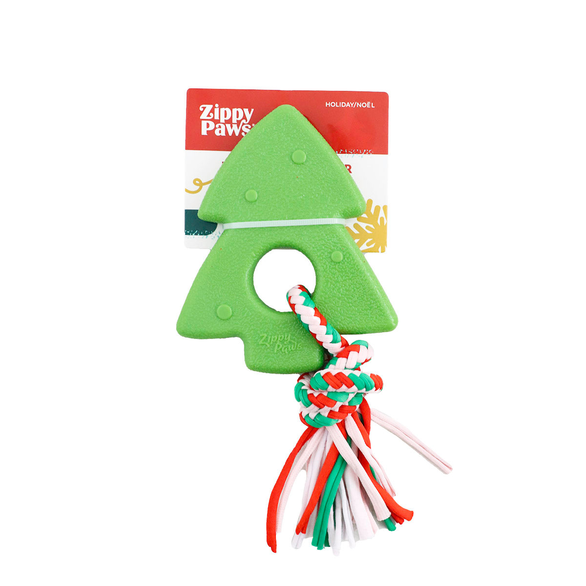 Toy - Zippy Paws Canine Holiday Tuff Teether Tree SM