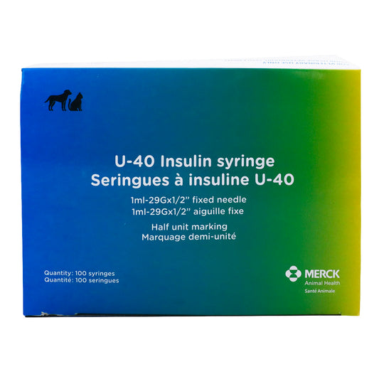 Caninsulin 40unit Syringes 29G x 1/2"