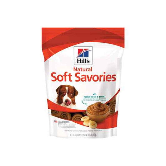 Hill's Natural Soft Savories Treats Canine with Peanut Butter and Banana